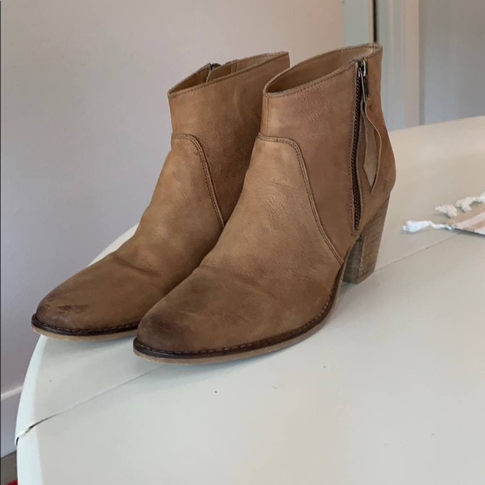 Tan ankle boots